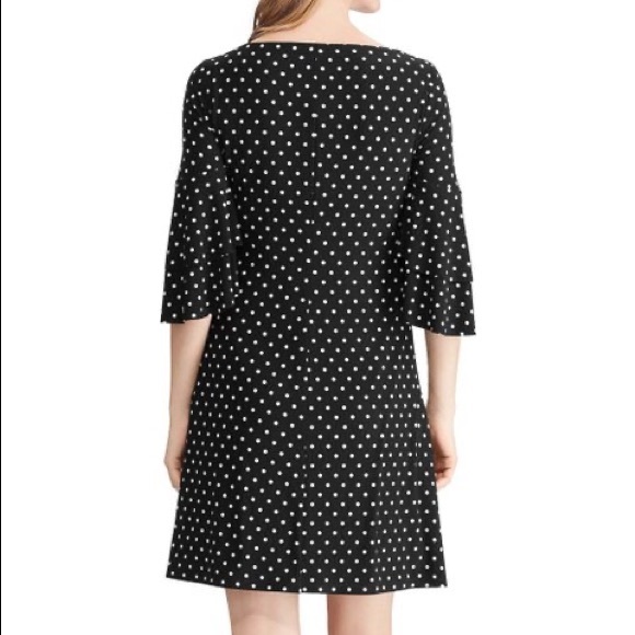 🆕Lauren Ralph Lauren Polka Dot RuffleSleeve Dress - Picture 2 of 4